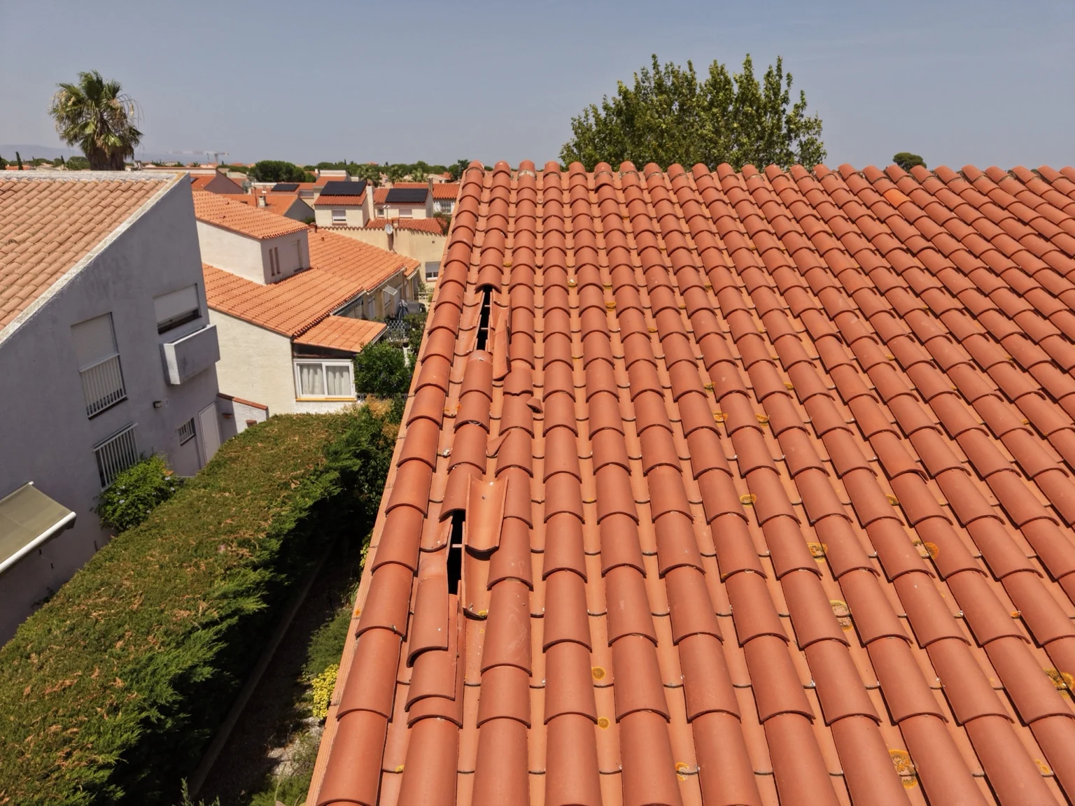 Défauts de toiture repérés par drone