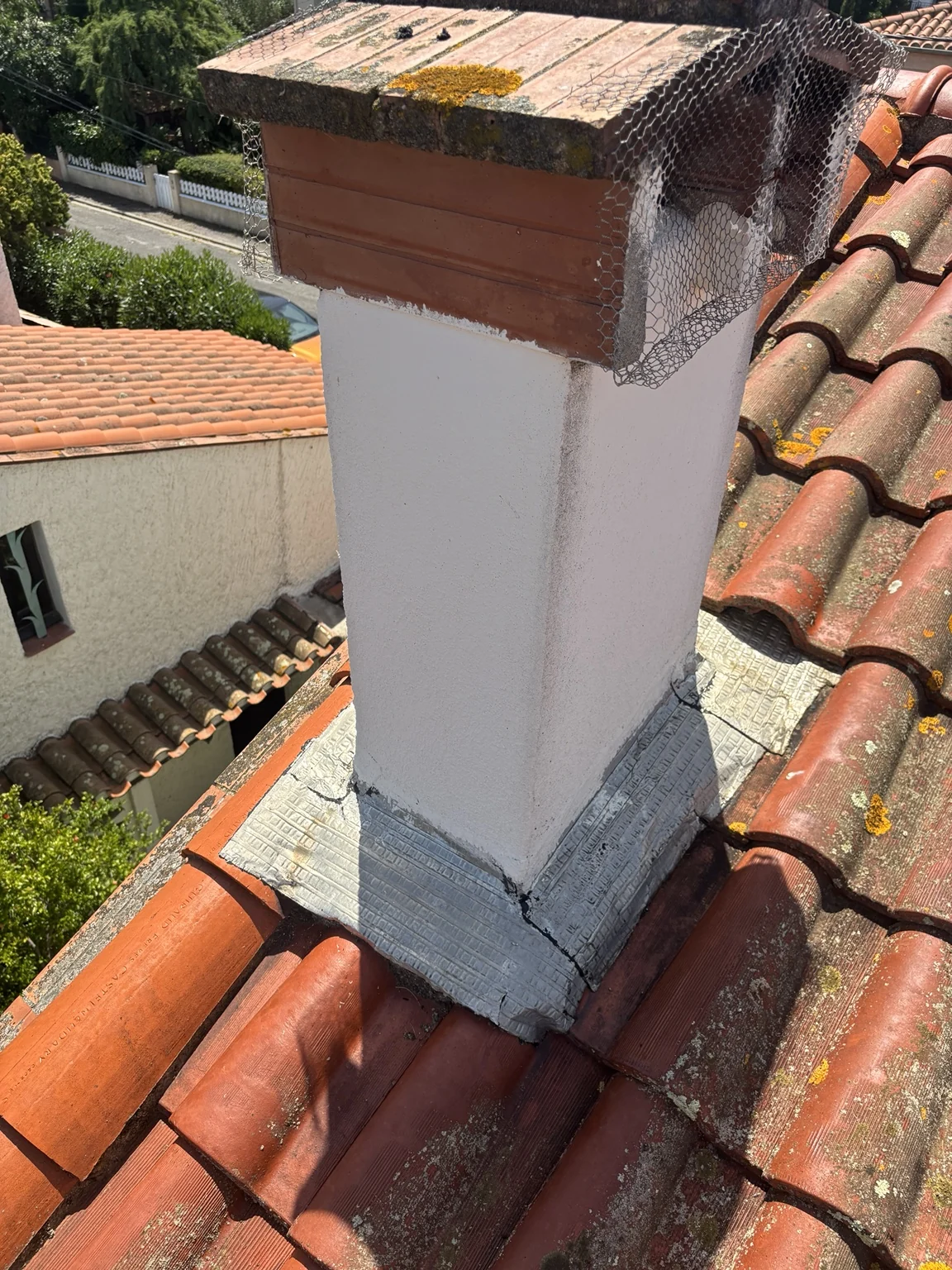 Étanchéité de cheminée avant travaux